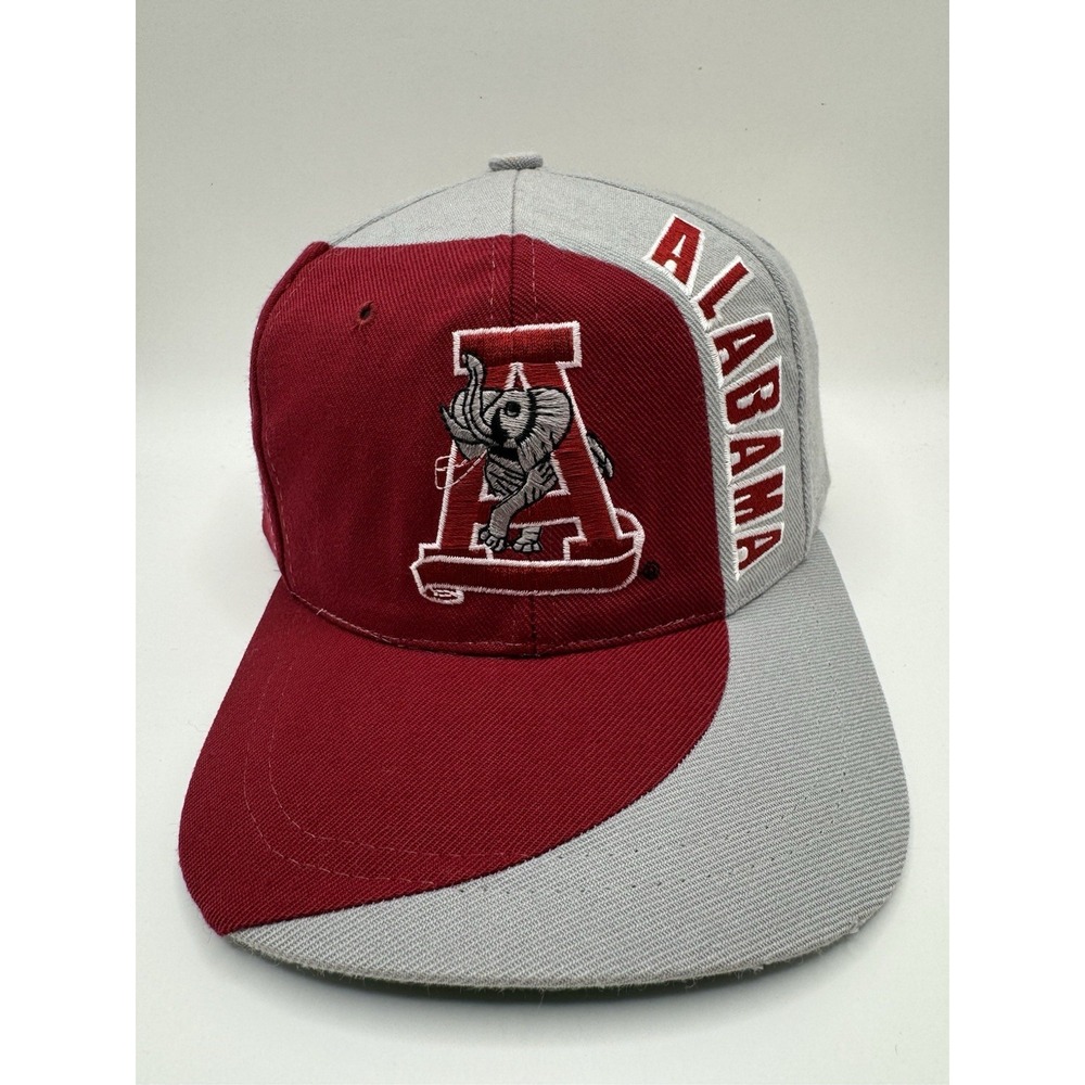 VTG Alabama Crimson Tide Snapback Hat Big Al Split Color NCAA American Needle